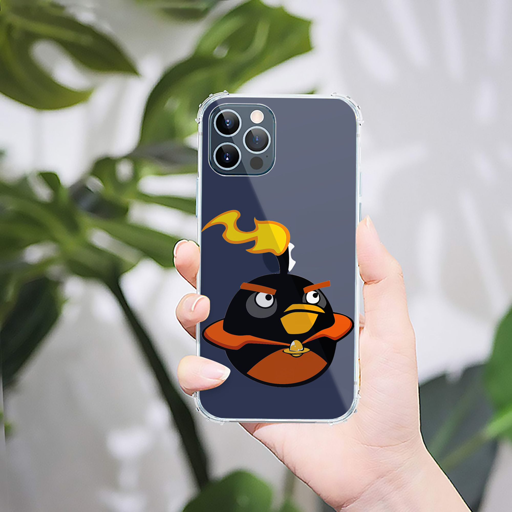（画像用） Angry Birds アングリーバード 【iPhone 12シリーズ対応】透明スマホケース（クリアソフトケース）